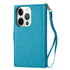 iPhone 13 Pro Max 2 in 1 Leather Wallet Case With 9 Credit Card Slots and Removable Back Cover 