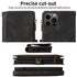 iPhone 13 Pro Retro Premium Flip Leather Cover with 9 Card Holder & Zipper Cash Pocket & Wrist Strap