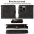 iPhone 13 Pro Max Retro Premium Flip Leather Cover with 9 Card Holder & Zipper Cash Pocket & Wrist Strap