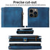 iPhone 13 Pro Retro Premium Flip Leather Cover with 9 Card Holder & Zipper Cash Pocket & Wrist Strap