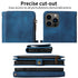 iPhone 13 Pro Max Retro Premium Flip Leather Cover with 9 Card Holder & Zipper Cash Pocket & Wrist Strap
