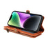 iPhone 13 Pro Max Retro Premium Flip Leather Cover with 9 Card Holder & Zipper Cash Pocket & Wrist Strap