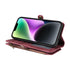 iPhone 13 Pro Max Retro Premium Flip Leather Cover with 9 Card Holder & Zipper Cash Pocket & Wrist Strap