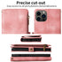 iPhone 13 Pro Max Retro Premium Flip Leather Cover with 9 Card Holder & Zipper Cash Pocket & Wrist Strap