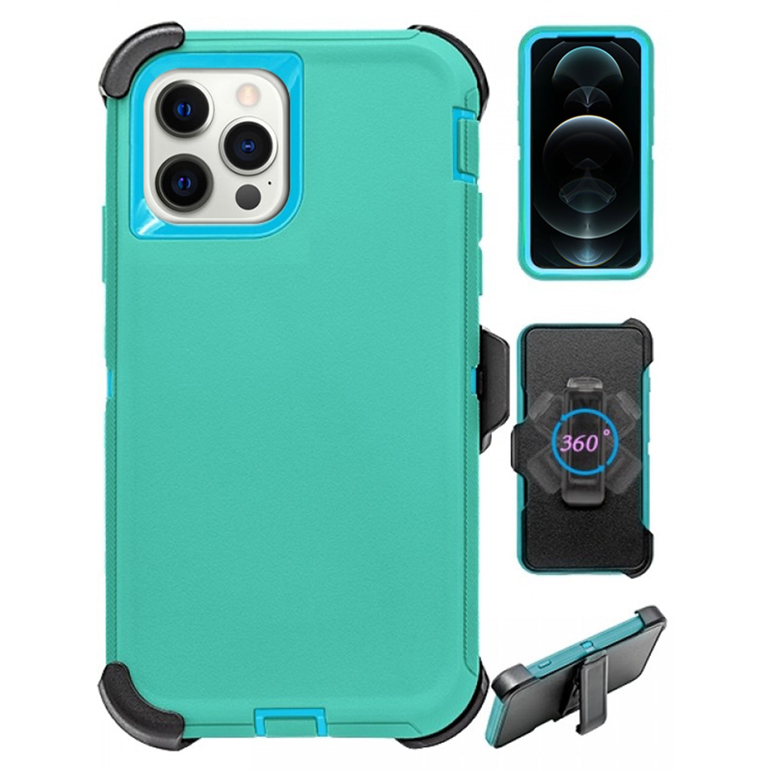 iPhone 13 Pro Max(6.7") Full Protection Heavy Duty Case  with Kickstand Belt Clip