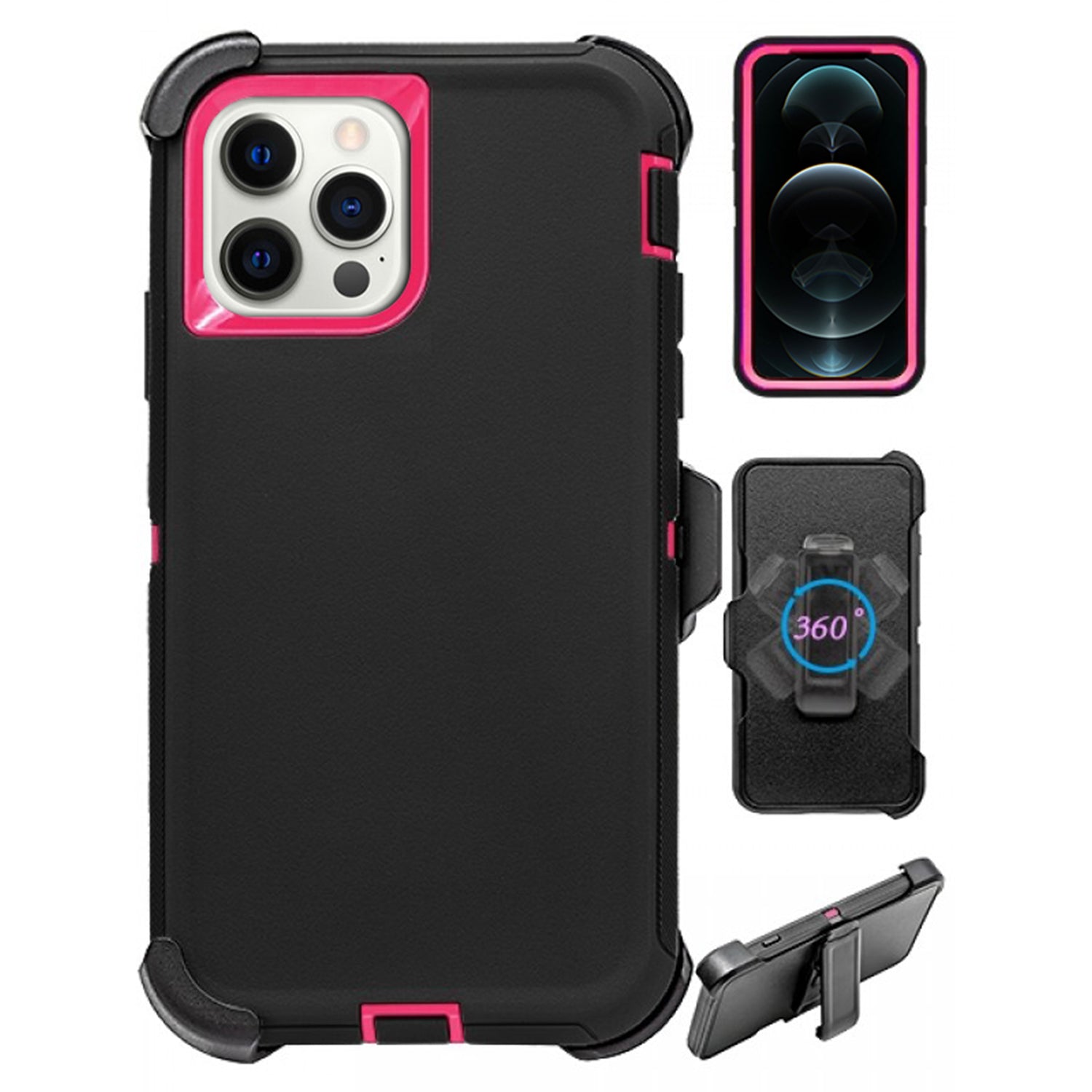 iPhone 13 Pro Max(6.7") Full Protection Heavy Duty Case  with Kickstand Belt Clip