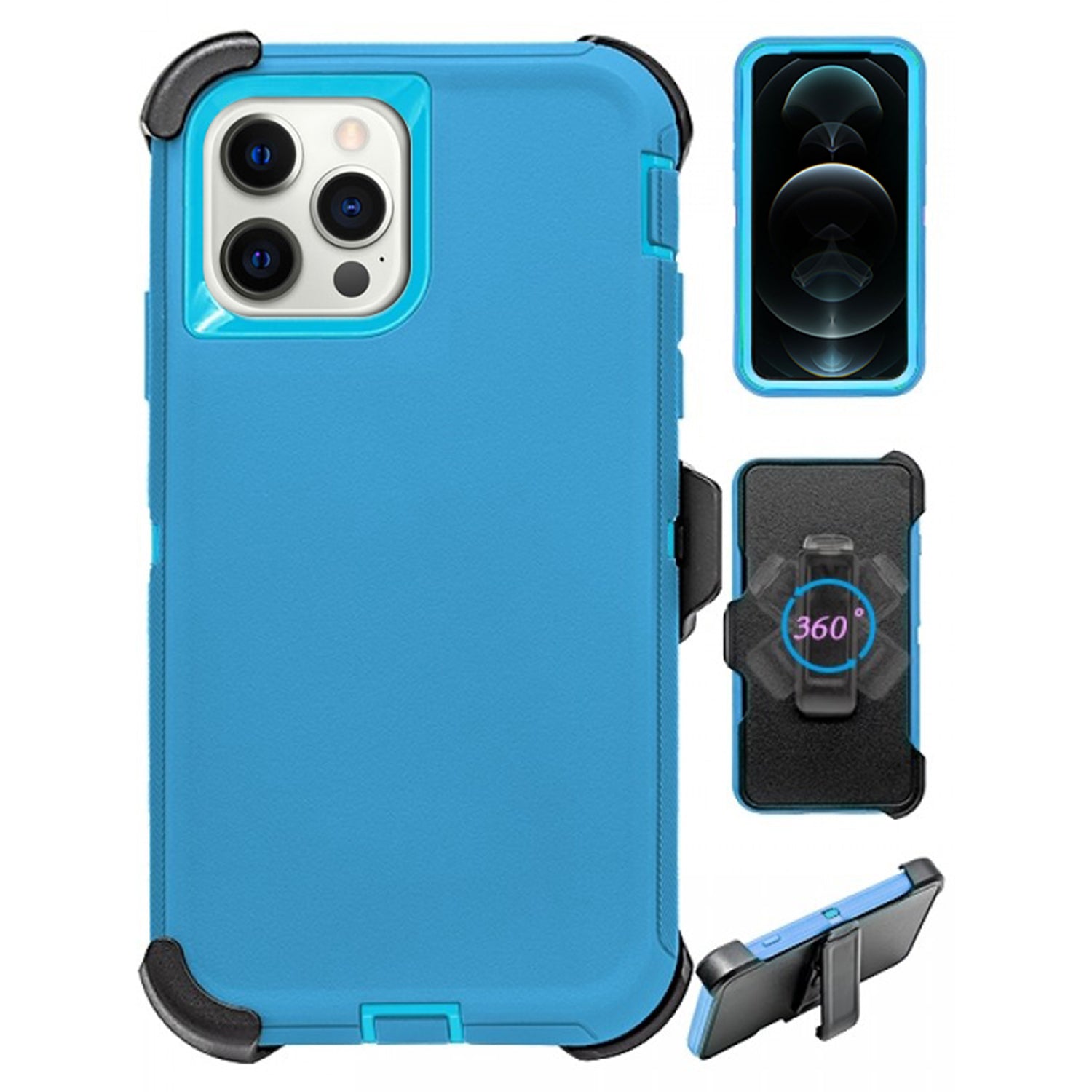 iPhone 13 Pro Max(6.7") Full Protection Heavy Duty Case  with Kickstand Belt Clip
