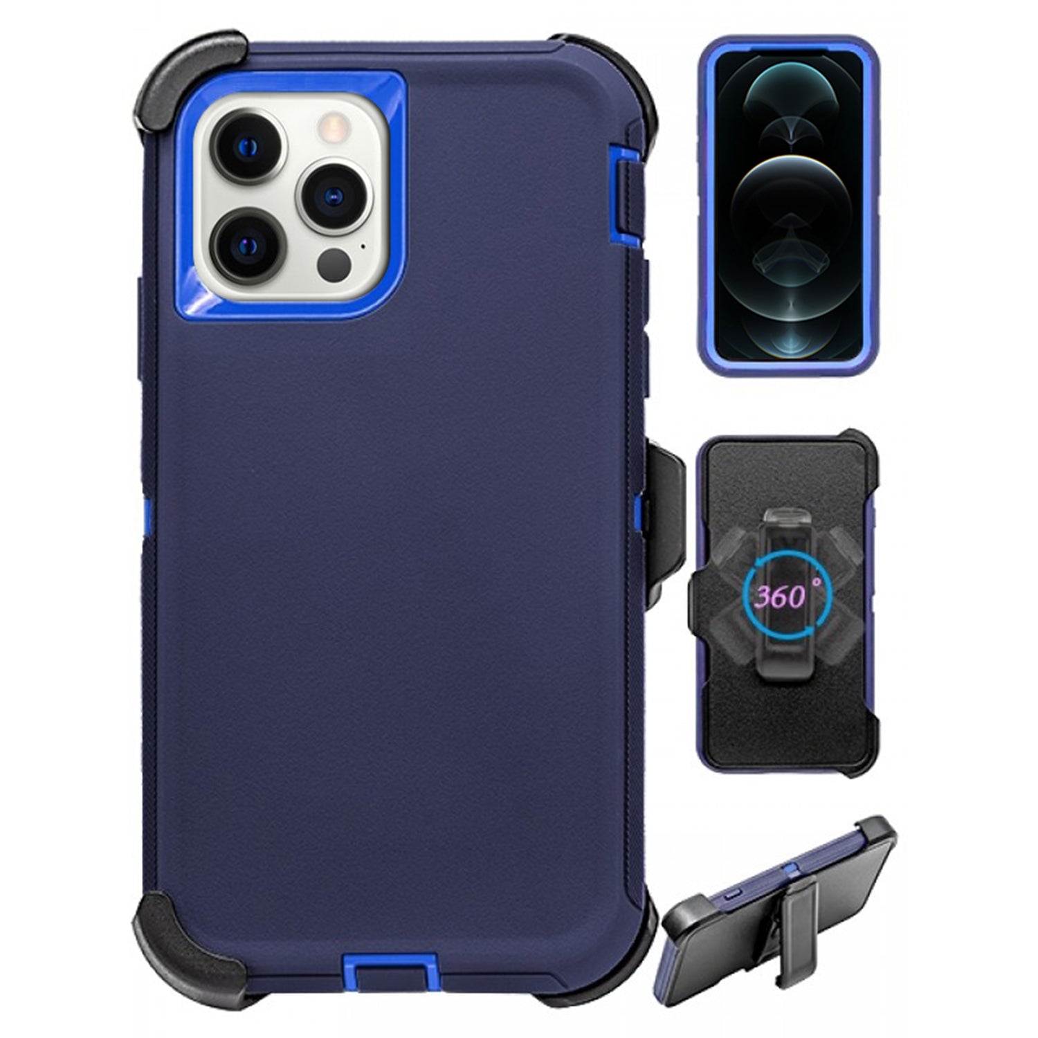 iPhone 13 Pro Max(6.7") Full Protection Heavy Duty Case  with Kickstand Belt Clip