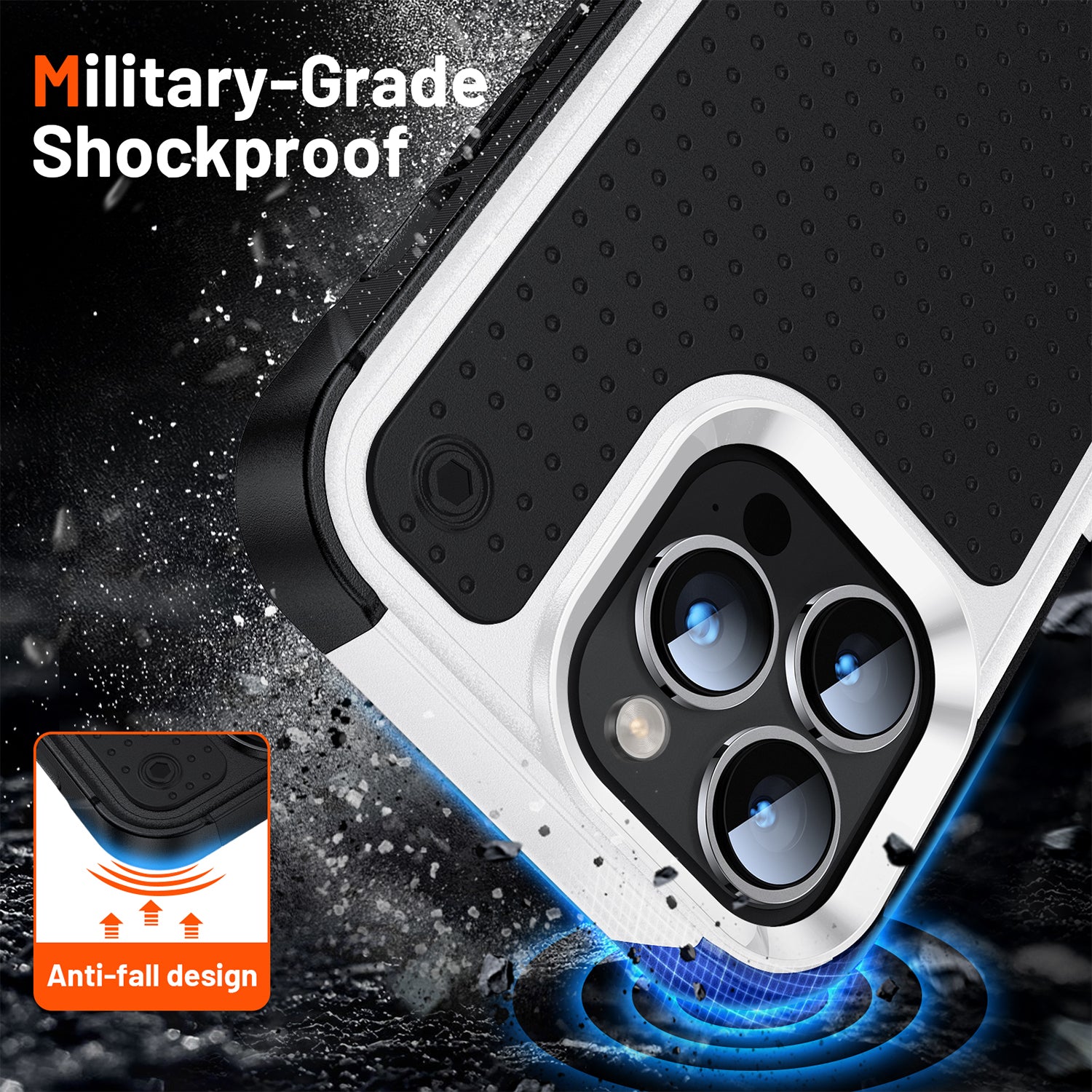 iPhone 14 Pro Durable Defener Shockproof Hard PC TPU Luxury Case