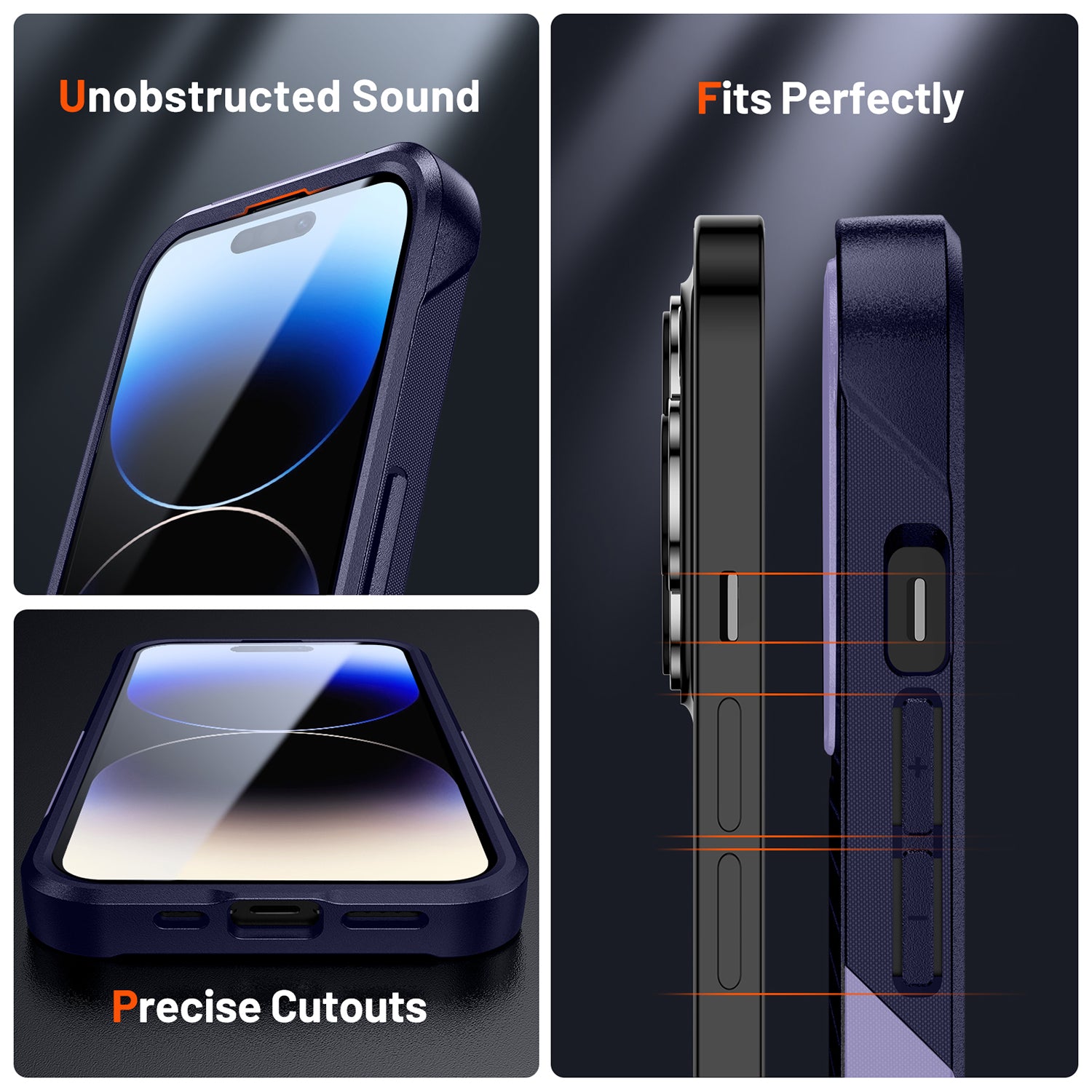 iPhone 14 Pro Durable Defener Shockproof Hard PC TPU Luxury Case