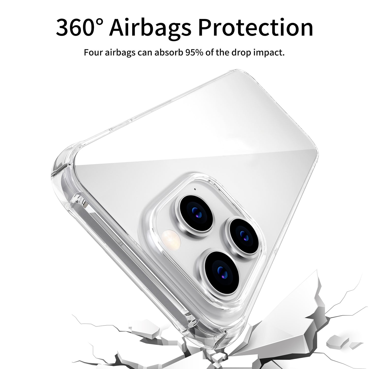 iPhone 13 Pro Transparent Clear Soft TPU Cover Case