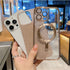 iPhone 14 Pro Max Gradient Glitter Diamond Luxury Plating Magnetic Attraction Wireless Charging With Camera Protector Back Cover Case