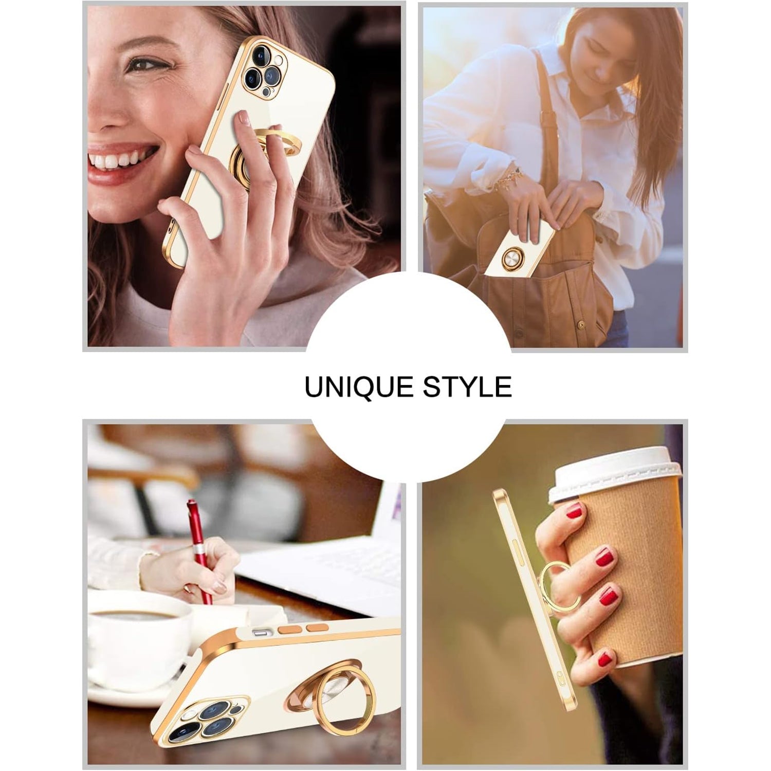 iPhone 13 Pro Fashion Ring Magnetic GPS car mount Phone Holder Case