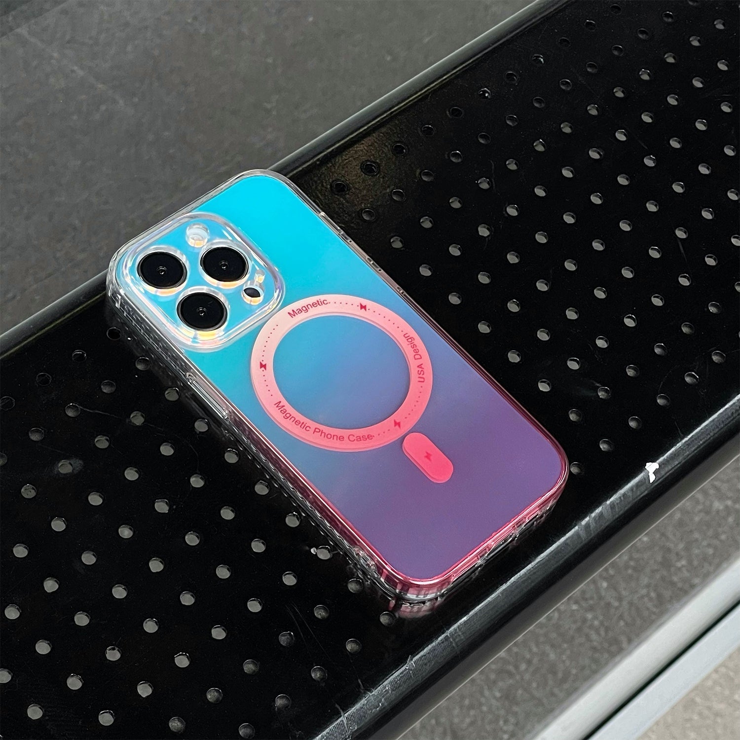iPhone 13 Pro Max Fashion Gradient Light and Shadow Magnetic Case