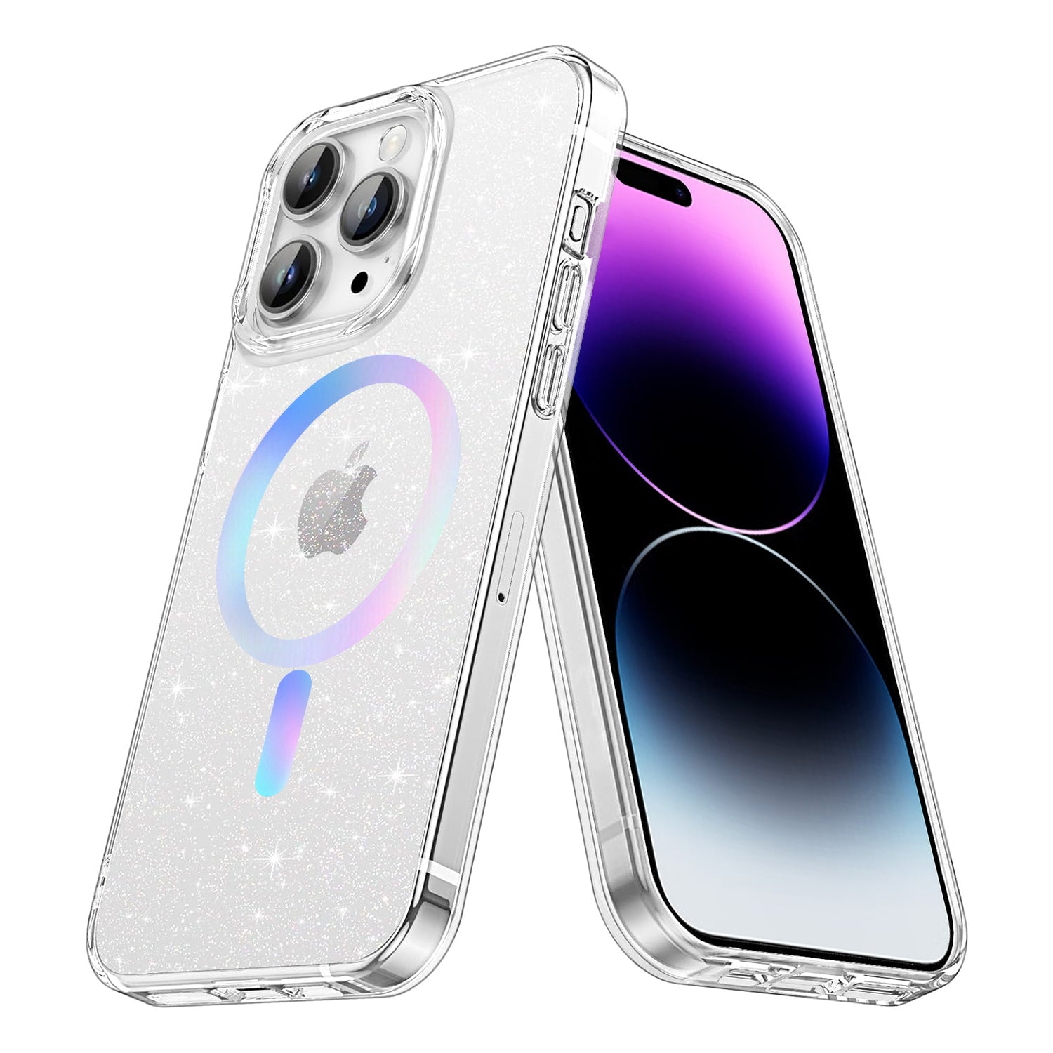 iPhone 13 Pro Max Clear Electroplating laser Magnetic Attraction Case