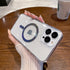 iPhone 13 Pro Max Clear Electroplating laser Magnetic Attraction Case