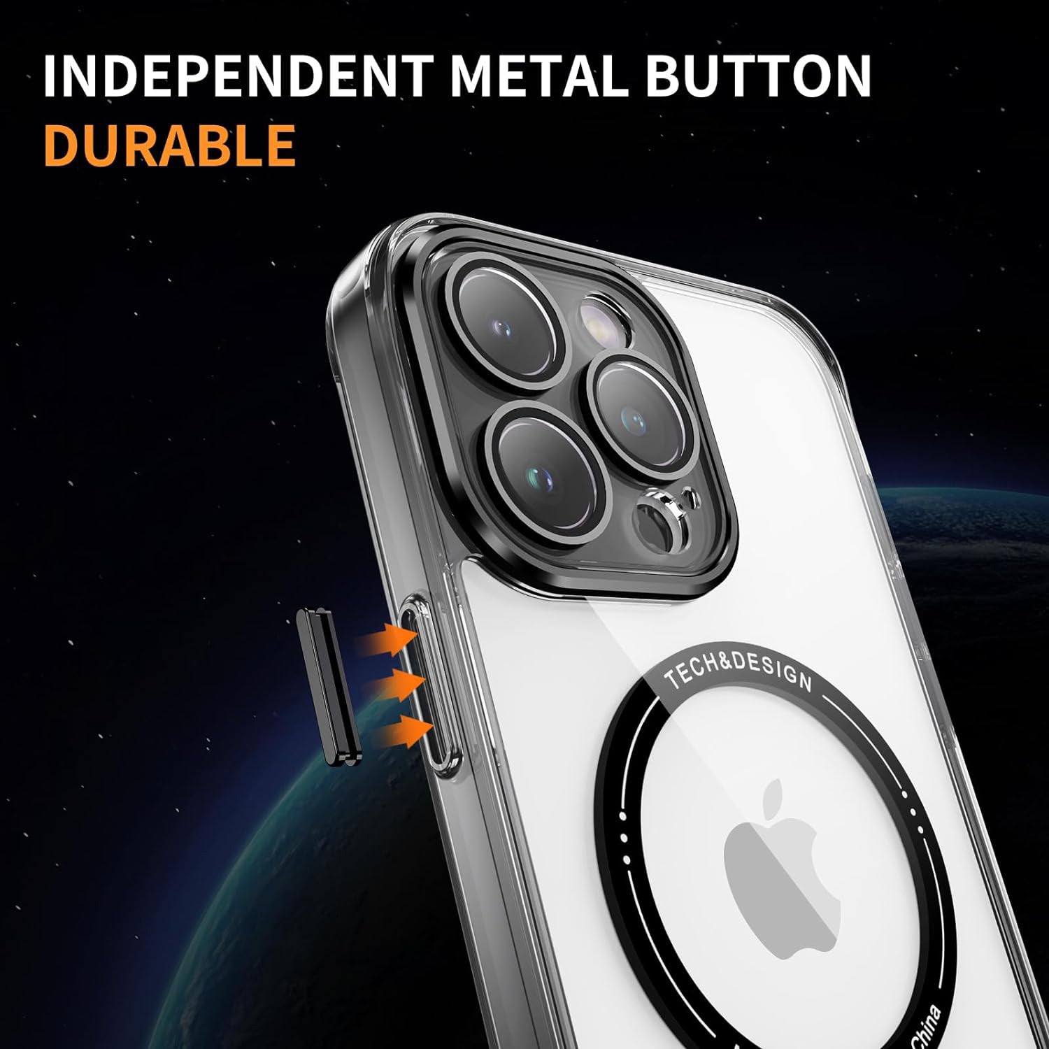 iPhone 13 Pro Max Shockproof Transparent Magnetic Attraction Protective Phone Case