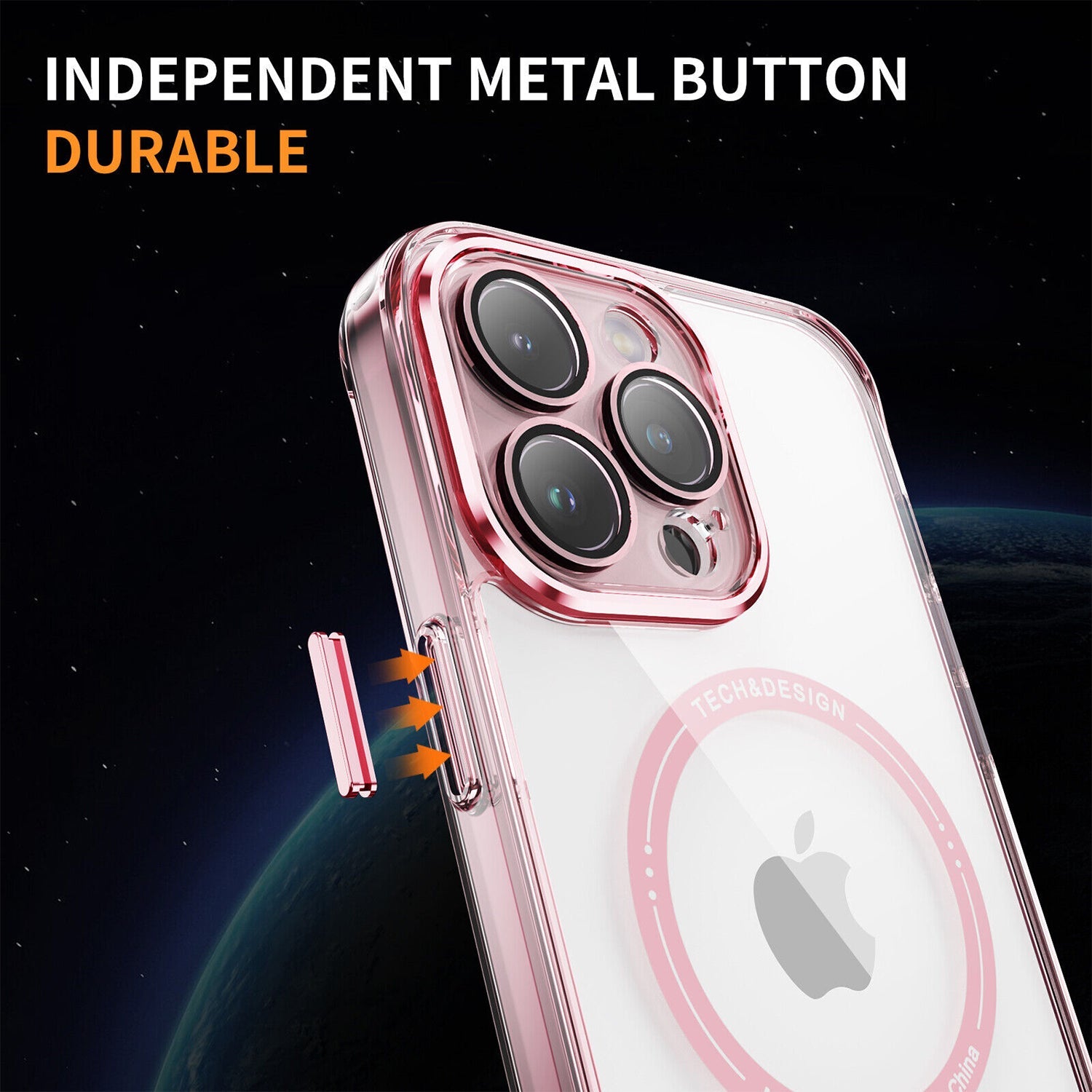 iPhone 13 Pro Shockproof Transparent Magnetic Attraction Protective Phone Case