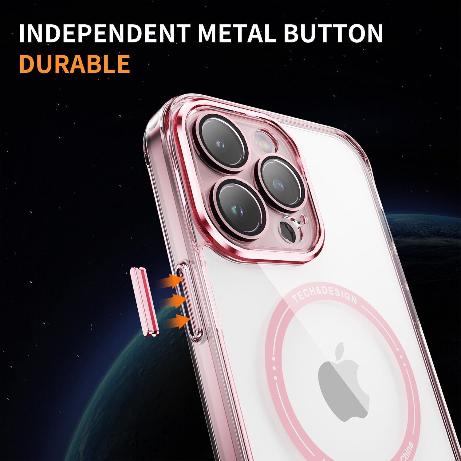iPhone 13 Pro Max Shockproof Transparent Magnetic Attraction Protective Phone Case