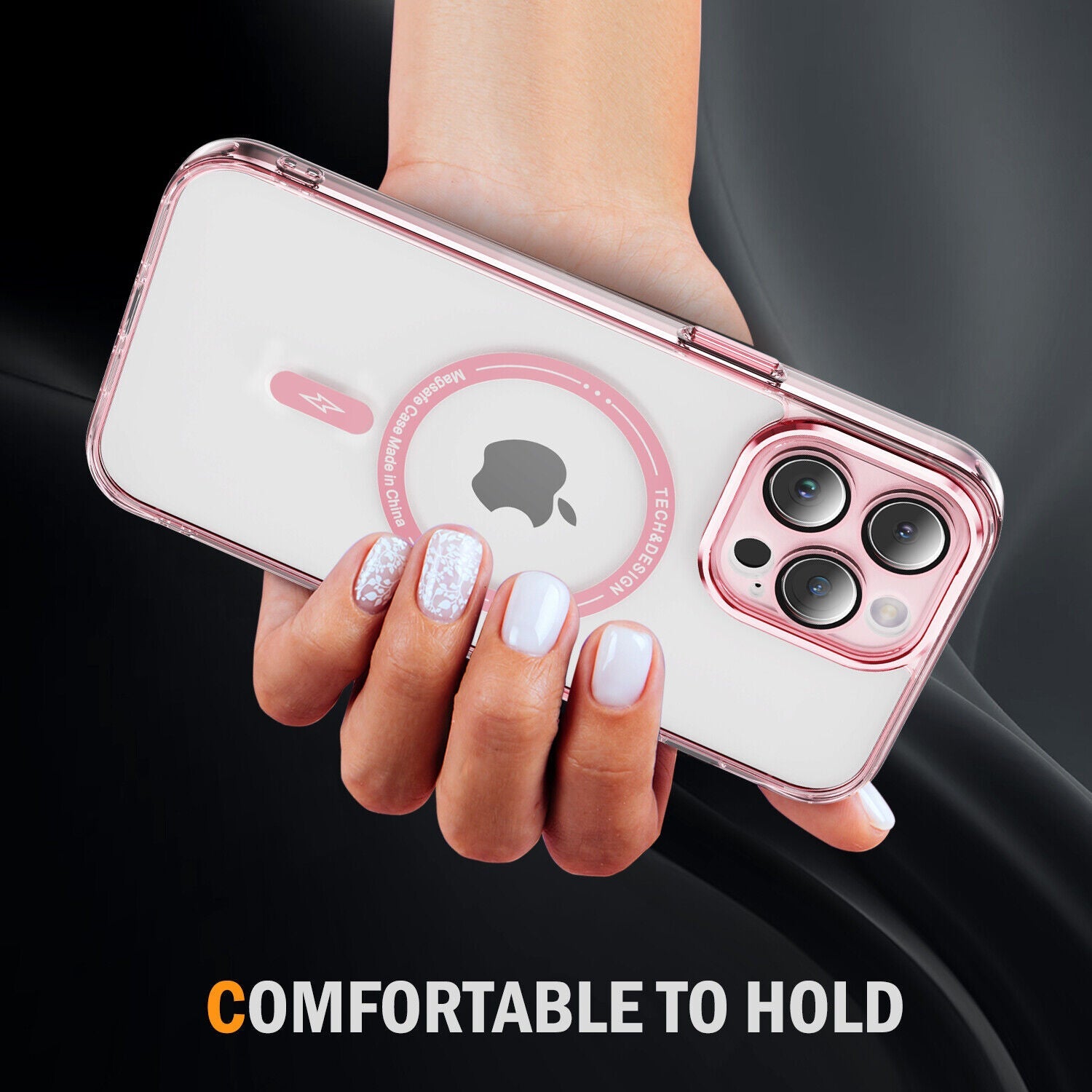 iPhone 13 Pro Shockproof Transparent Magnetic Attraction Protective Phone Case