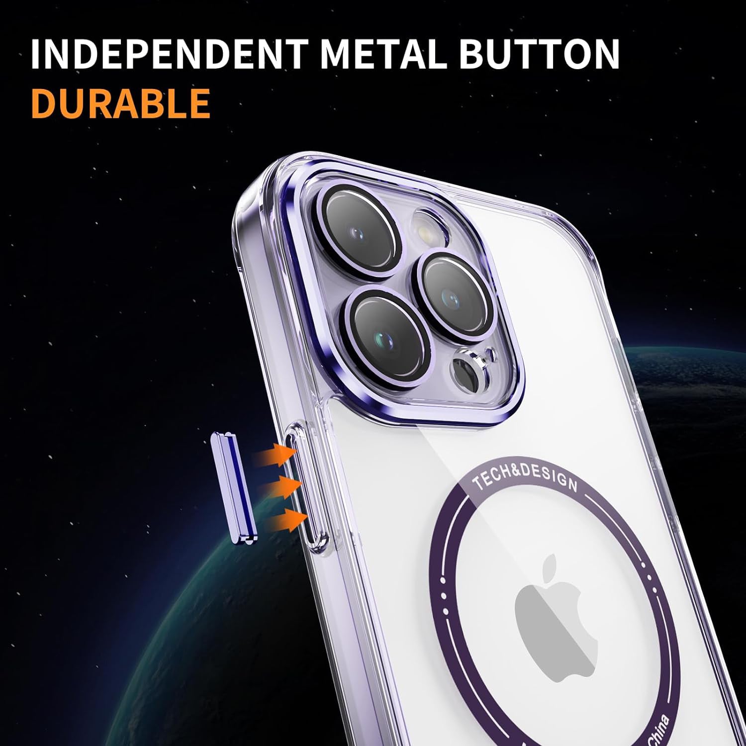 iPhone 13 Pro Shockproof Transparent Magnetic Attraction Protective Phone Case