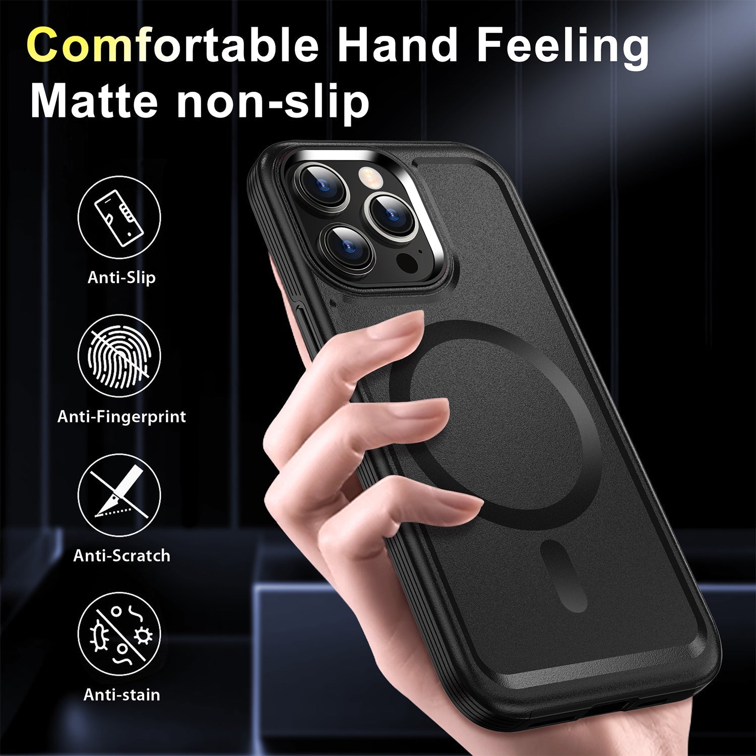 iPhone 13 Pro Max Magnetic Attraction Heavy Duty Military Bumper Case
