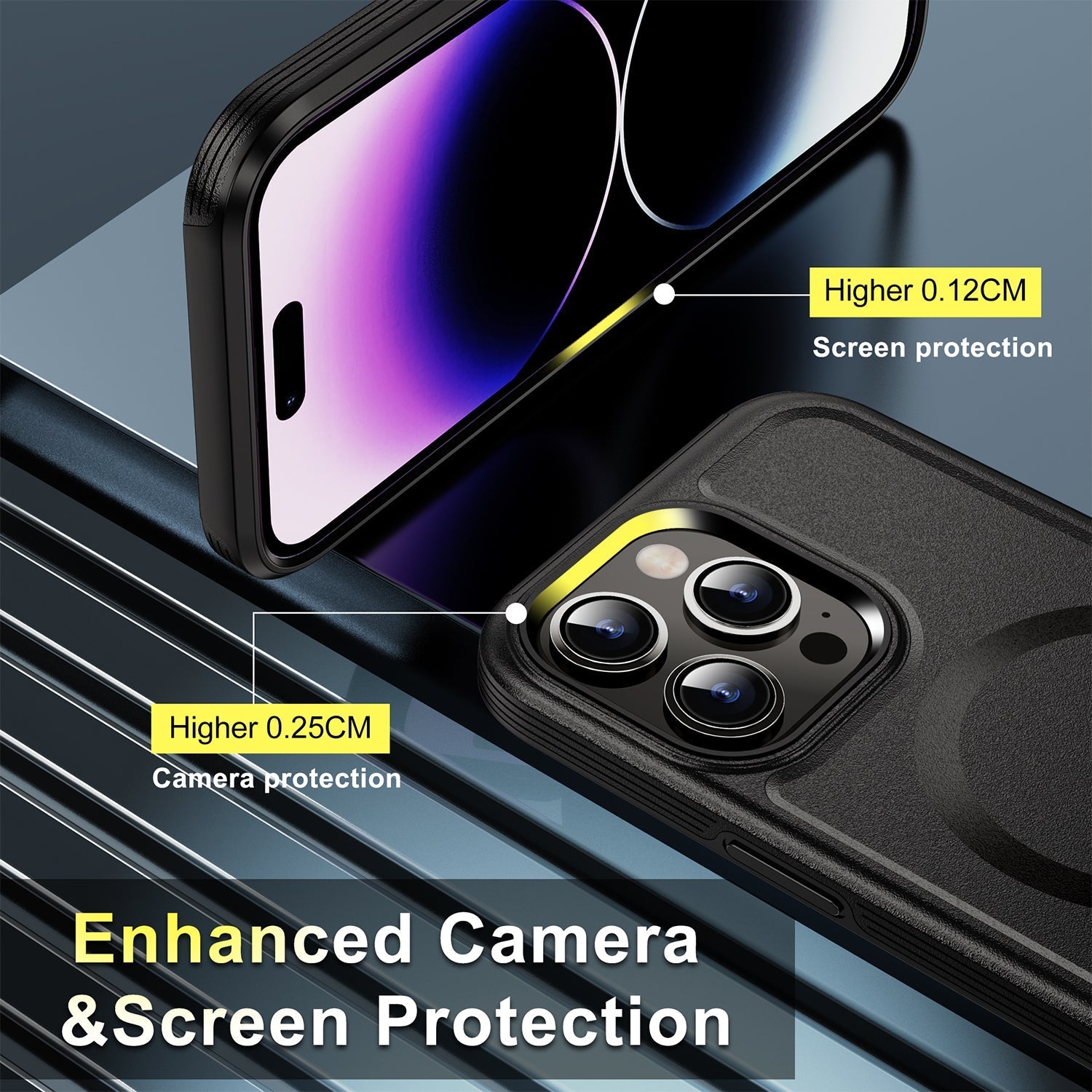 iPhone 13 Pro Max Magnetic Attraction Heavy Duty Military Bumper Case
