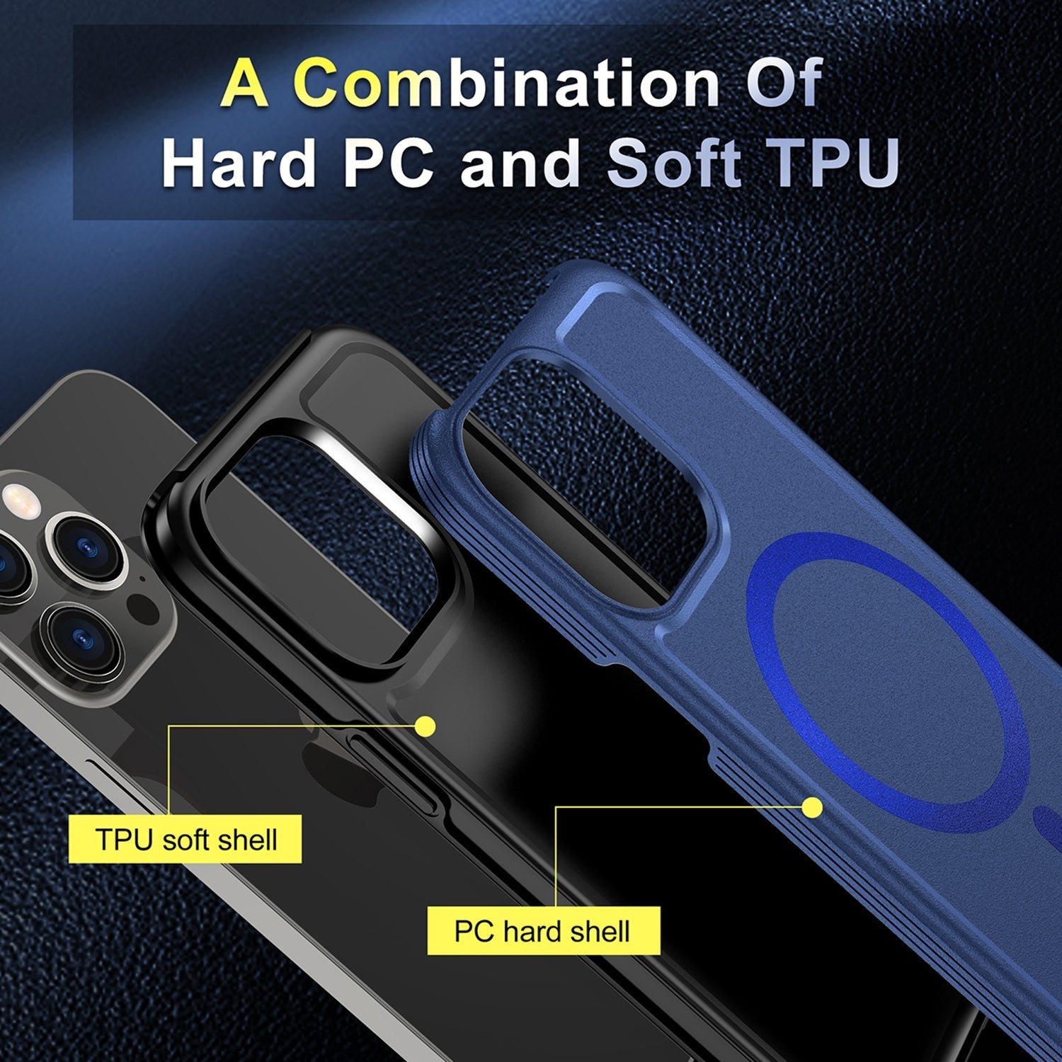 iPhone 13 Pro Max Magnetic Attraction Heavy Duty Military Bumper Case