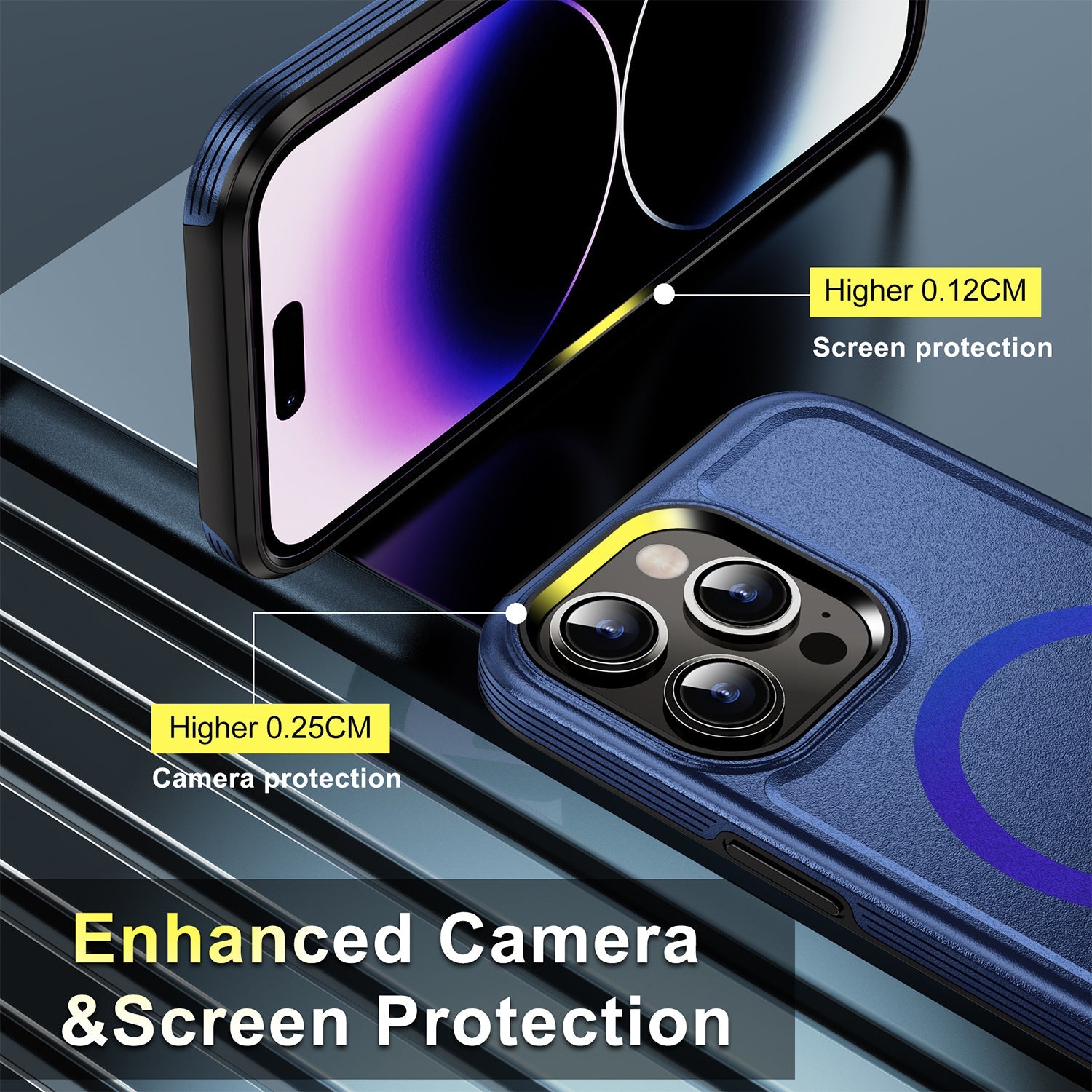 iPhone 13 Pro Magnetic Attraction Heavy Duty Military Bumper Case