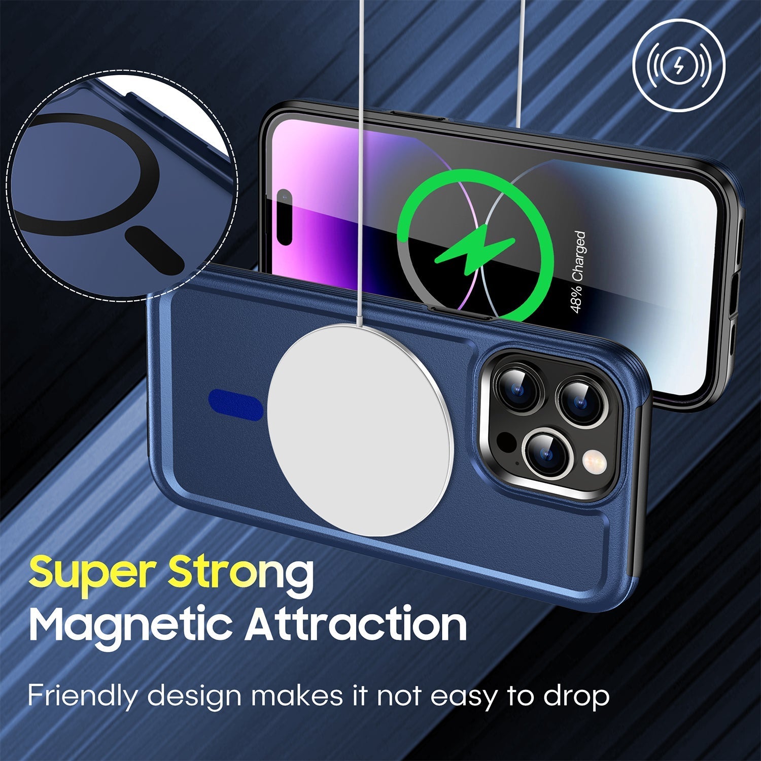 iPhone 13 Pro Max Magnetic Attraction Heavy Duty Military Bumper Case