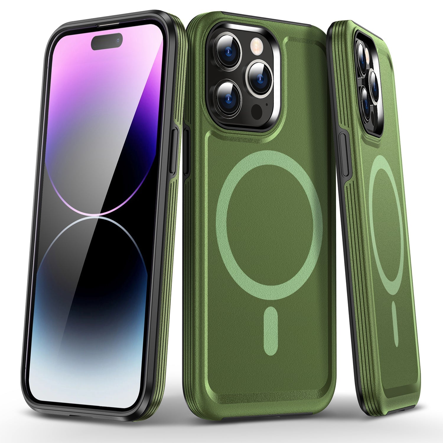 iPhone 13 Pro Max Magnetic Attraction Heavy Duty Military Bumper Case