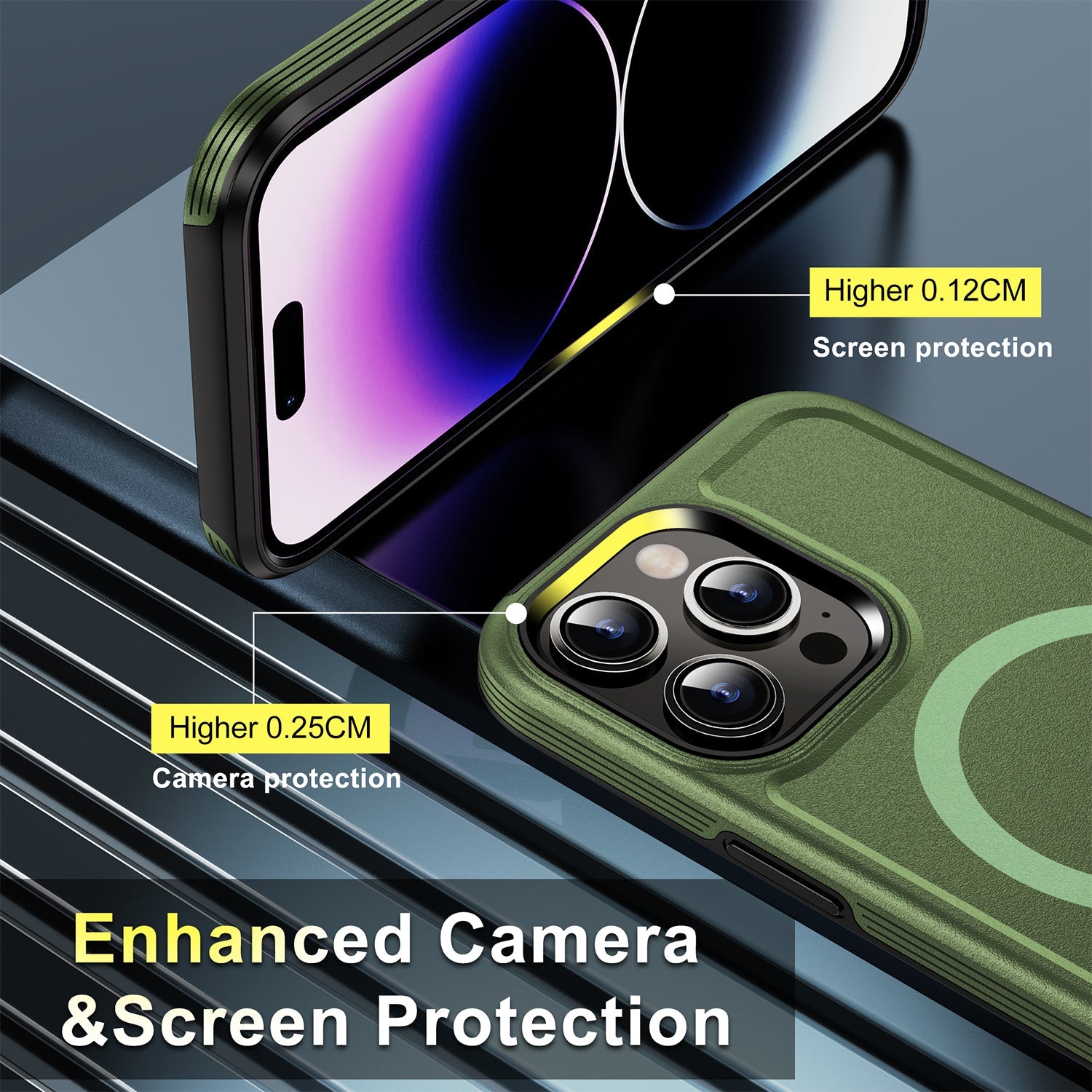 iPhone 13 Pro Max Magnetic Attraction Heavy Duty Military Bumper Case