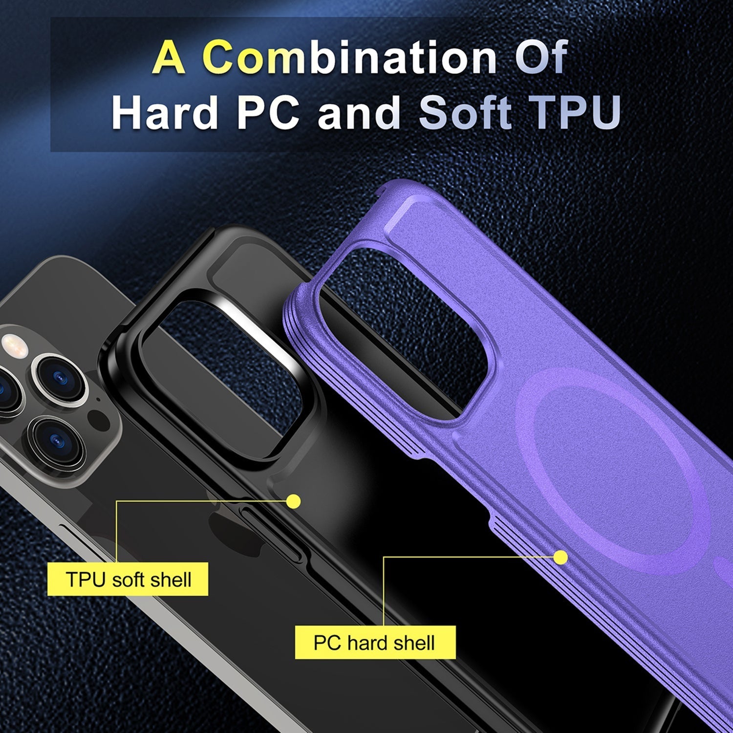 iPhone 13 Pro Max Magnetic Attraction Heavy Duty Military Bumper Case