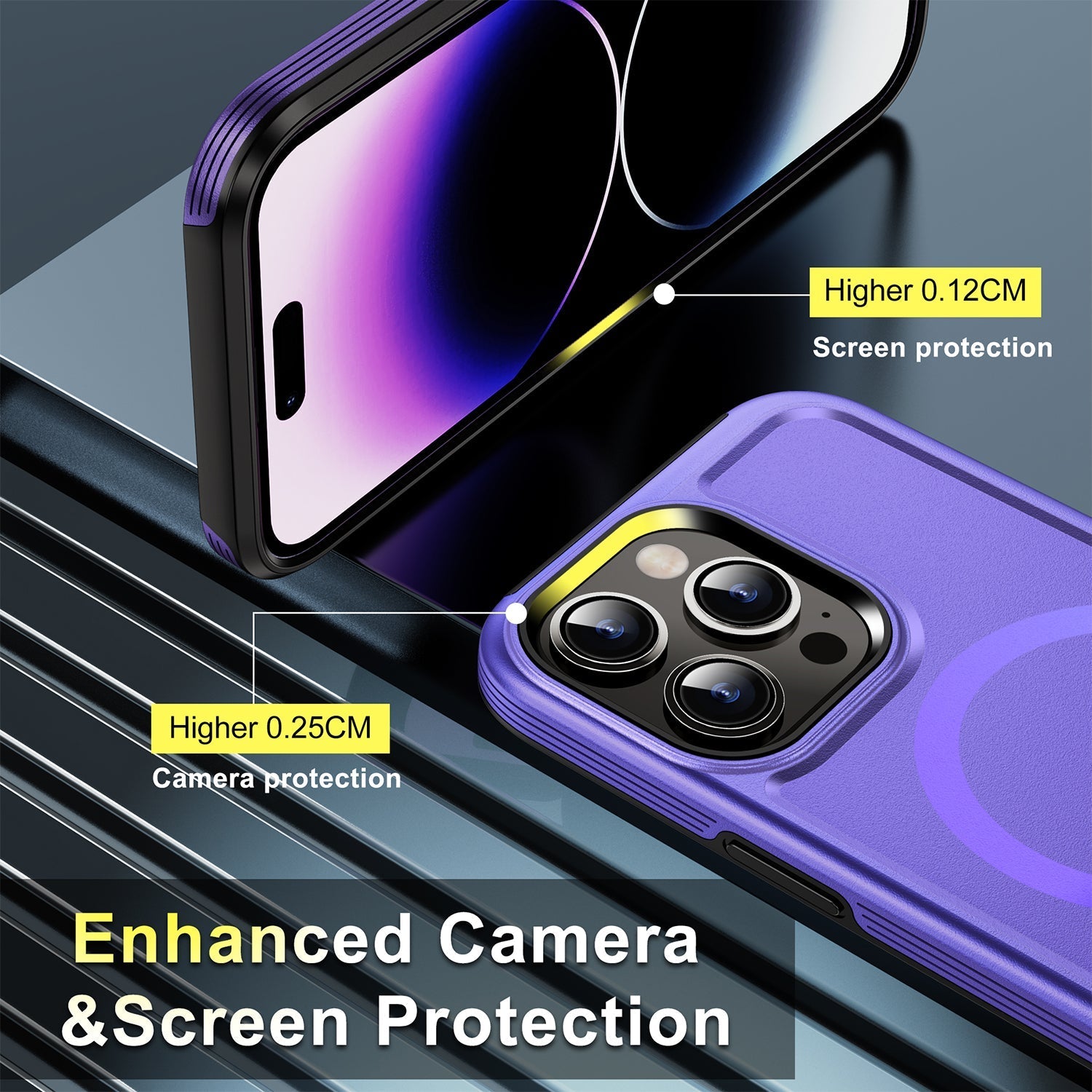 iPhone 13 Pro Max Magnetic Attraction Heavy Duty Military Bumper Case