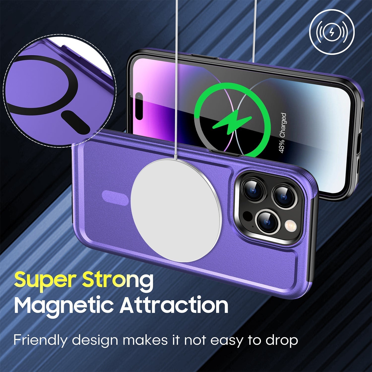 iPhone 13 Pro Max Magnetic Attraction Heavy Duty Military Bumper Case