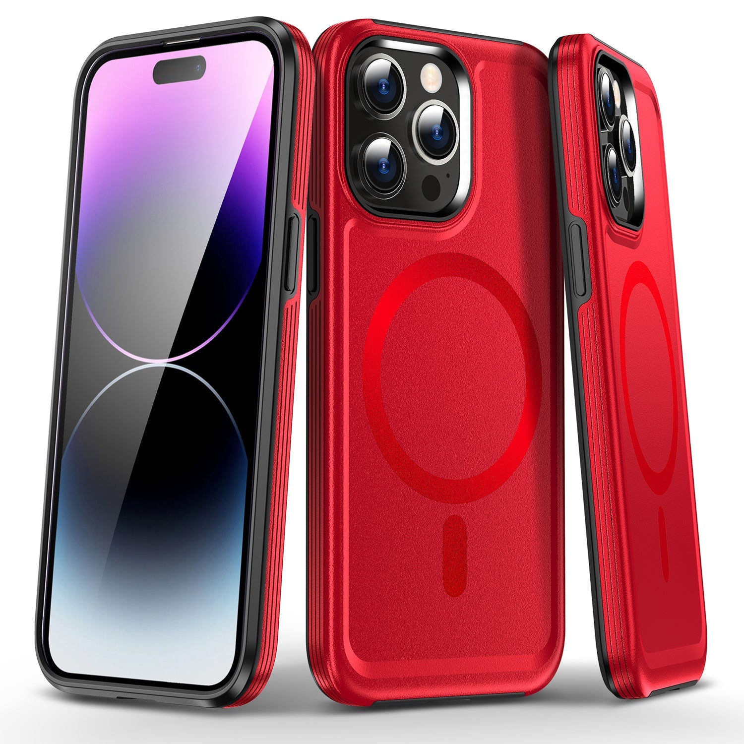 iPhone 13 Pro Magnetic Attraction Heavy Duty Military Bumper Case
