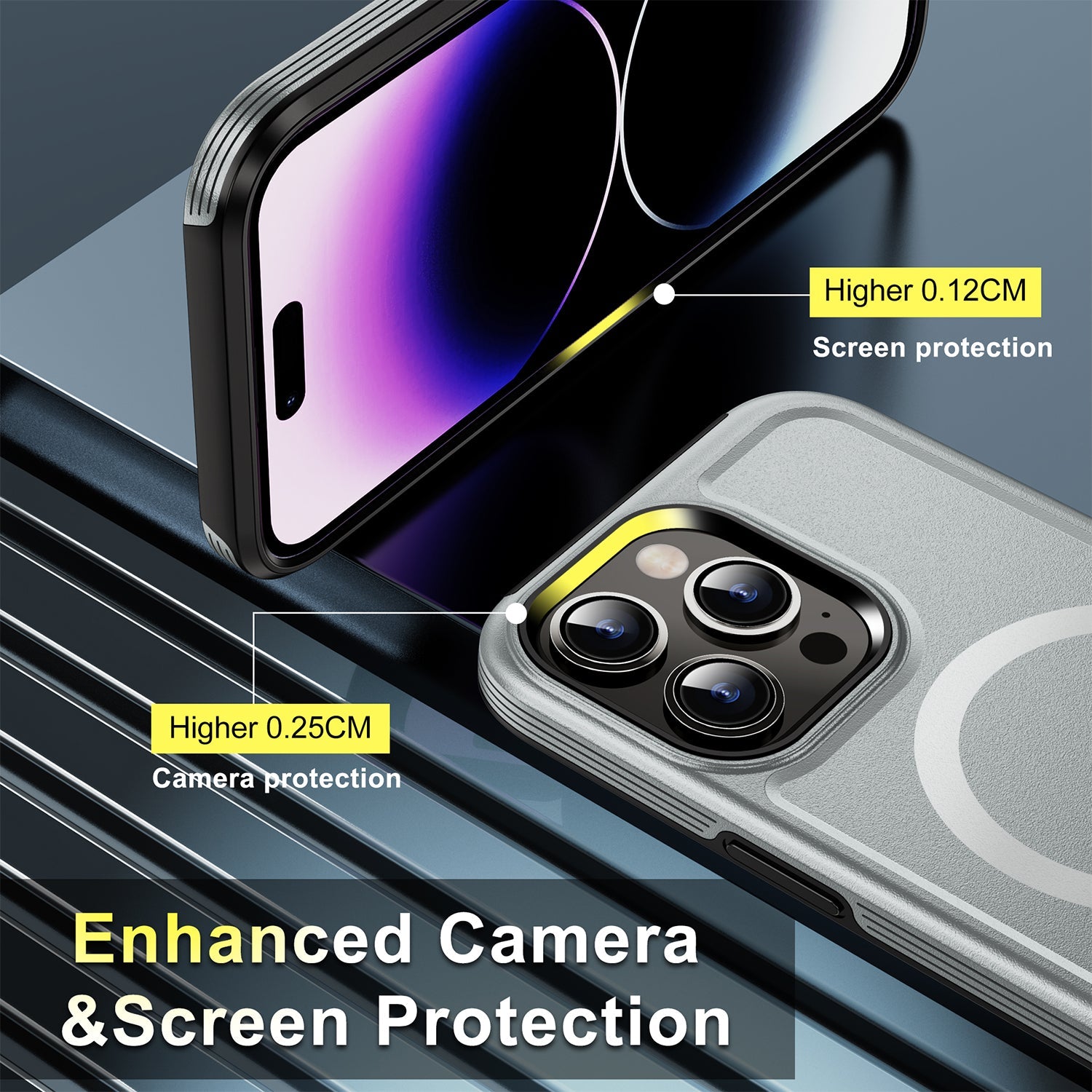 iPhone 13 Pro Magnetic Attraction Heavy Duty Military Bumper Case