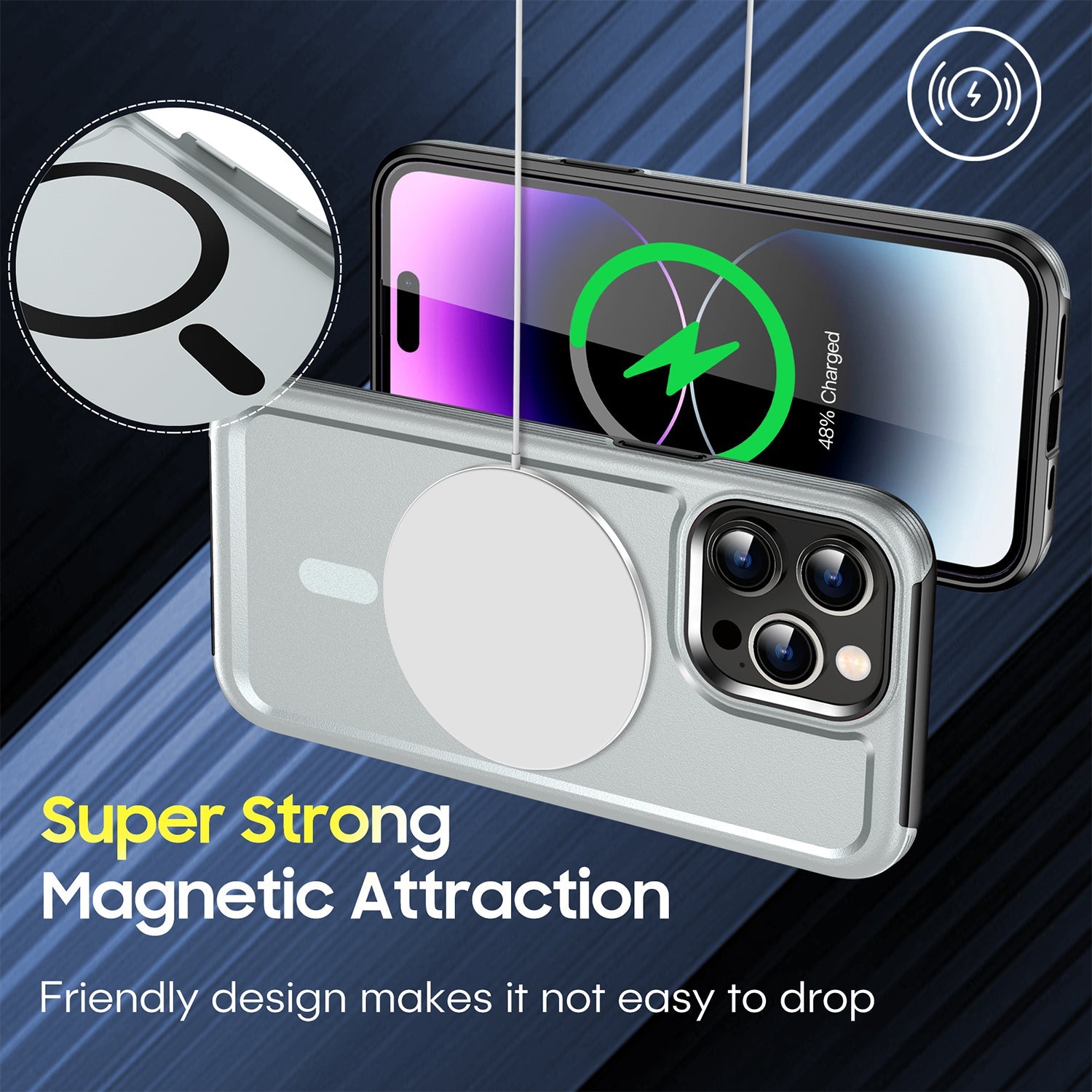 iPhone 13 Pro Magnetic Attraction Heavy Duty Military Bumper Case