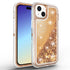 iPhone 15 Transparent Floating Glitter Heavy Duty Case