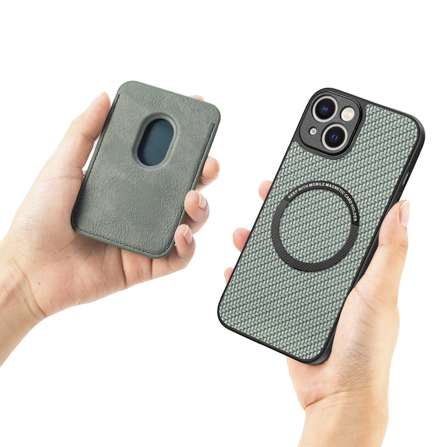 iPhone 15 Plus Magsafe Magnetic Insert Card Phone Case