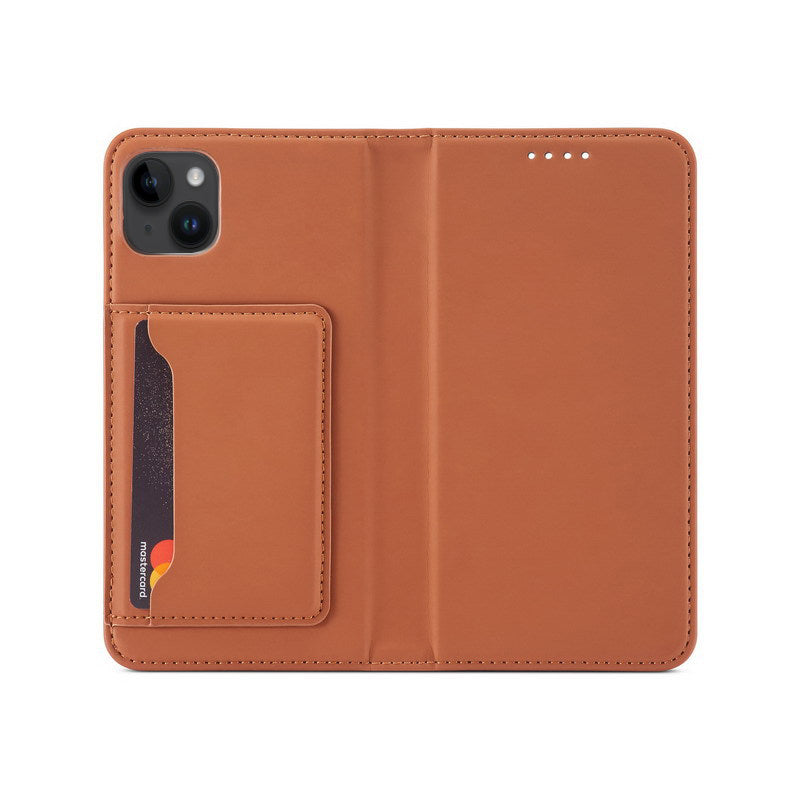 iPhone 15 Plus Flip Leather Sheath Phone Case