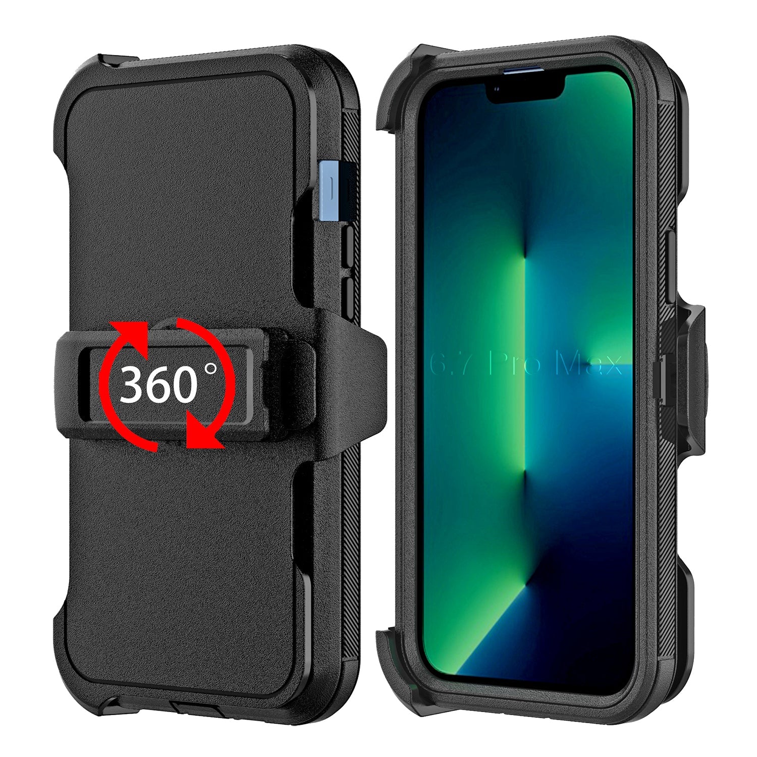 iPhone 15 With Kickstand Belt Clip Full Protection Heavy Duty Case