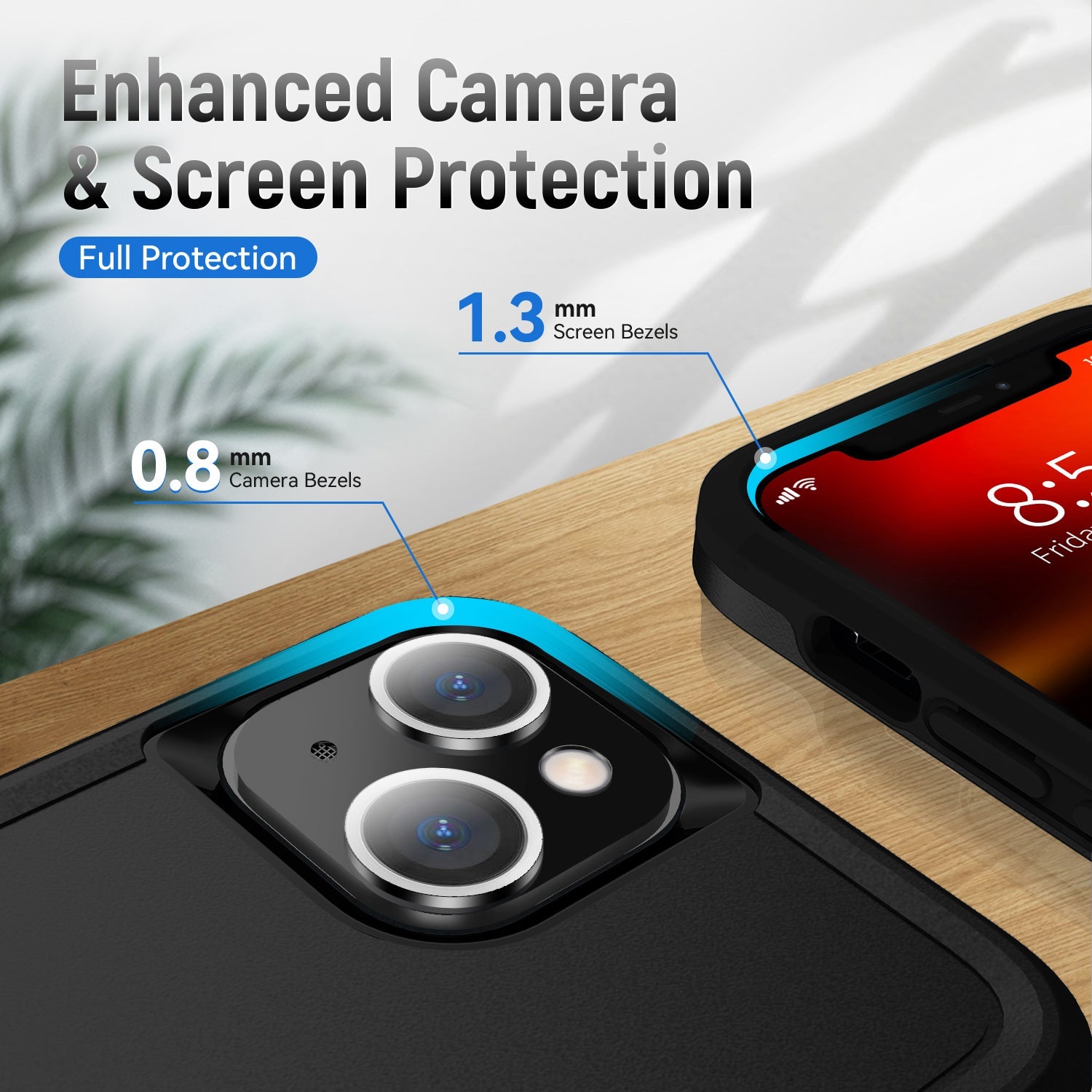 iPhone 15 Kickstand Fully Protected Heavy-Duty Shockproof Case