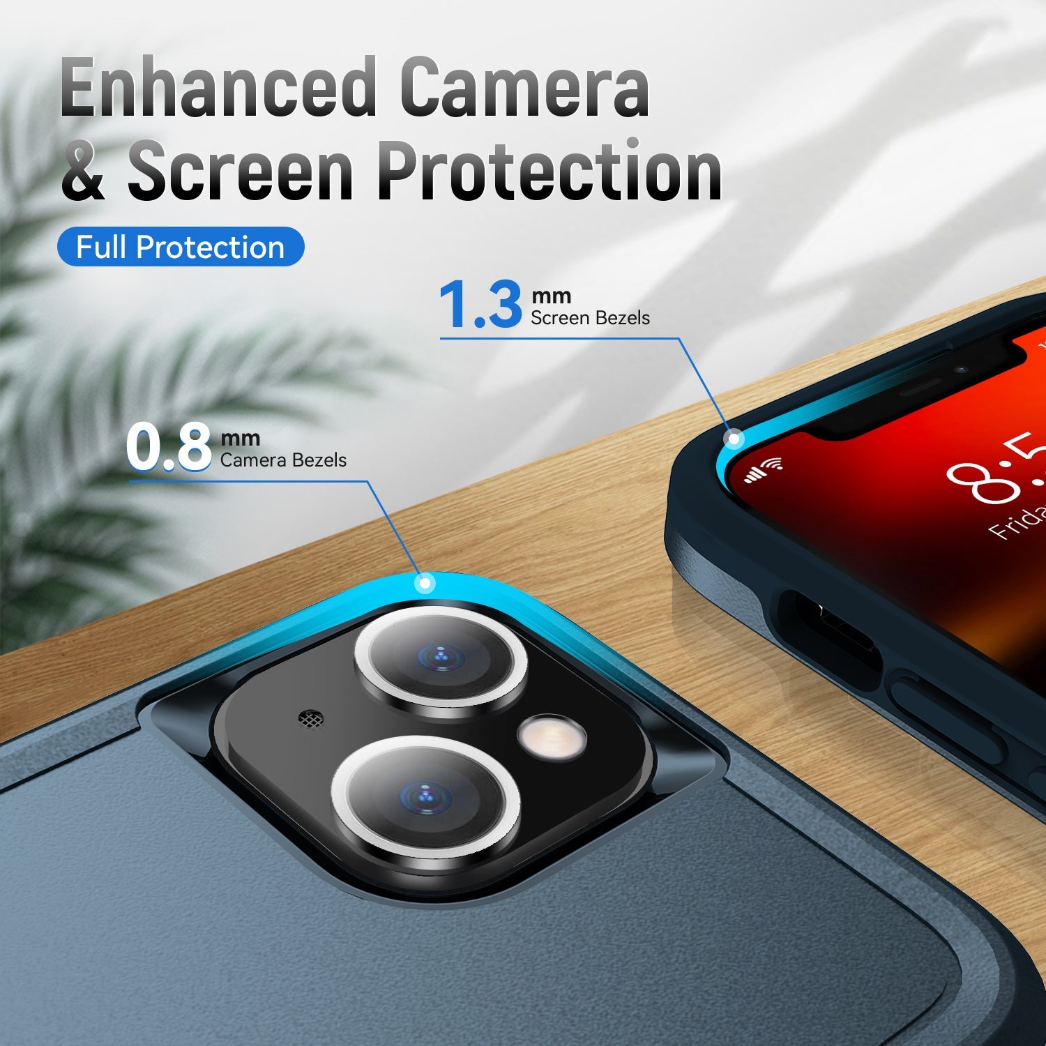 iPhone 15 Kickstand Fully Protected Heavy-Duty Shockproof Case