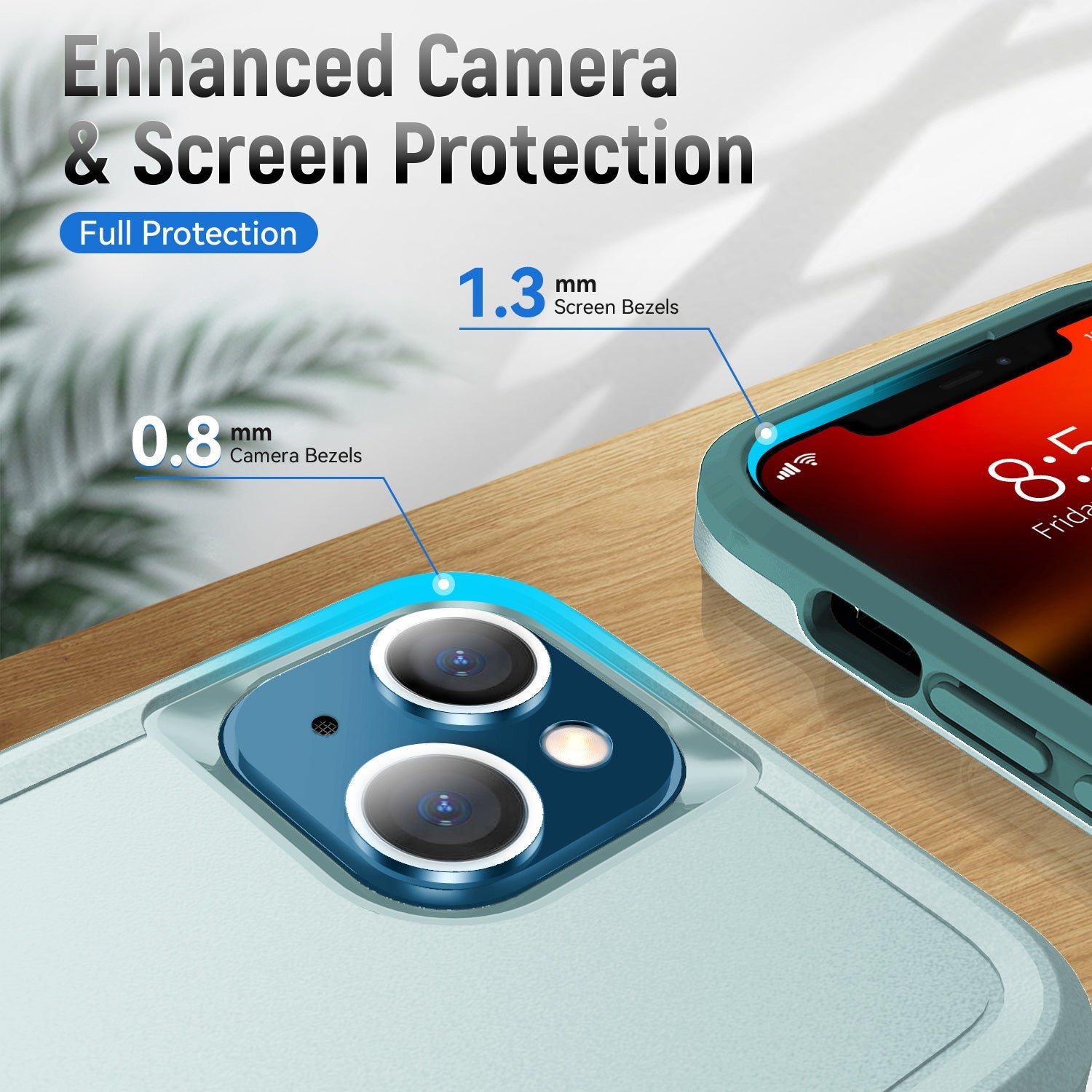 iPhone 15 Kickstand Fully Protected Heavy-Duty Shockproof Case