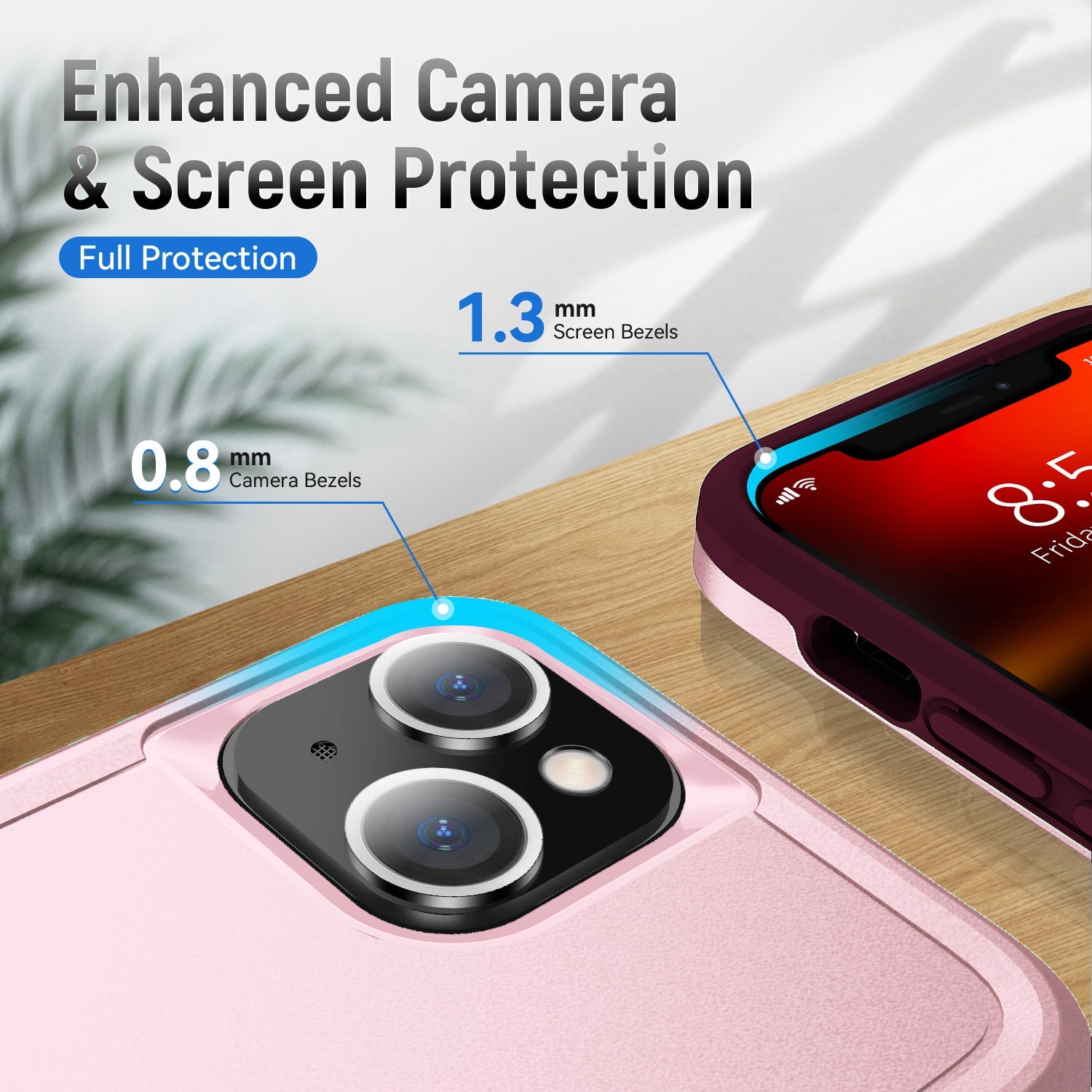 iPhone 15 Kickstand Fully Protected Heavy-Duty Shockproof Case