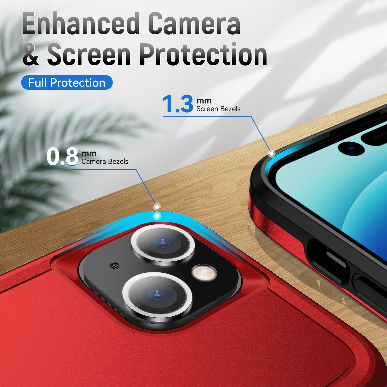 iPhone 15 Kickstand Fully Protected Heavy-Duty Shockproof Case