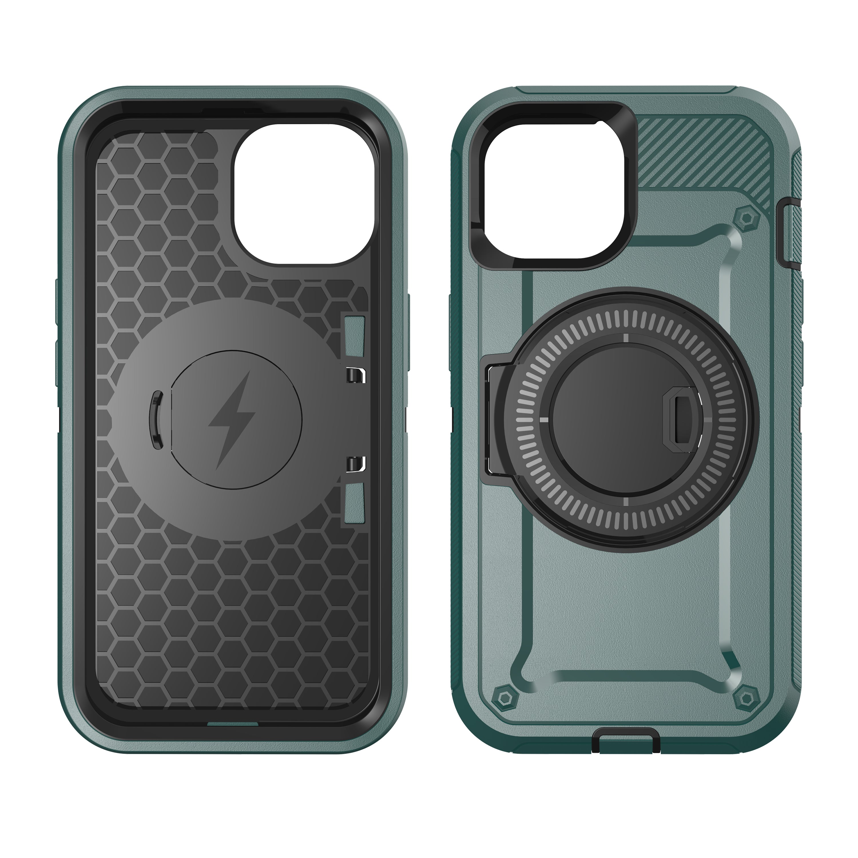 iPhone 15 Wireless magnetic Finger ring buckle bracket Case