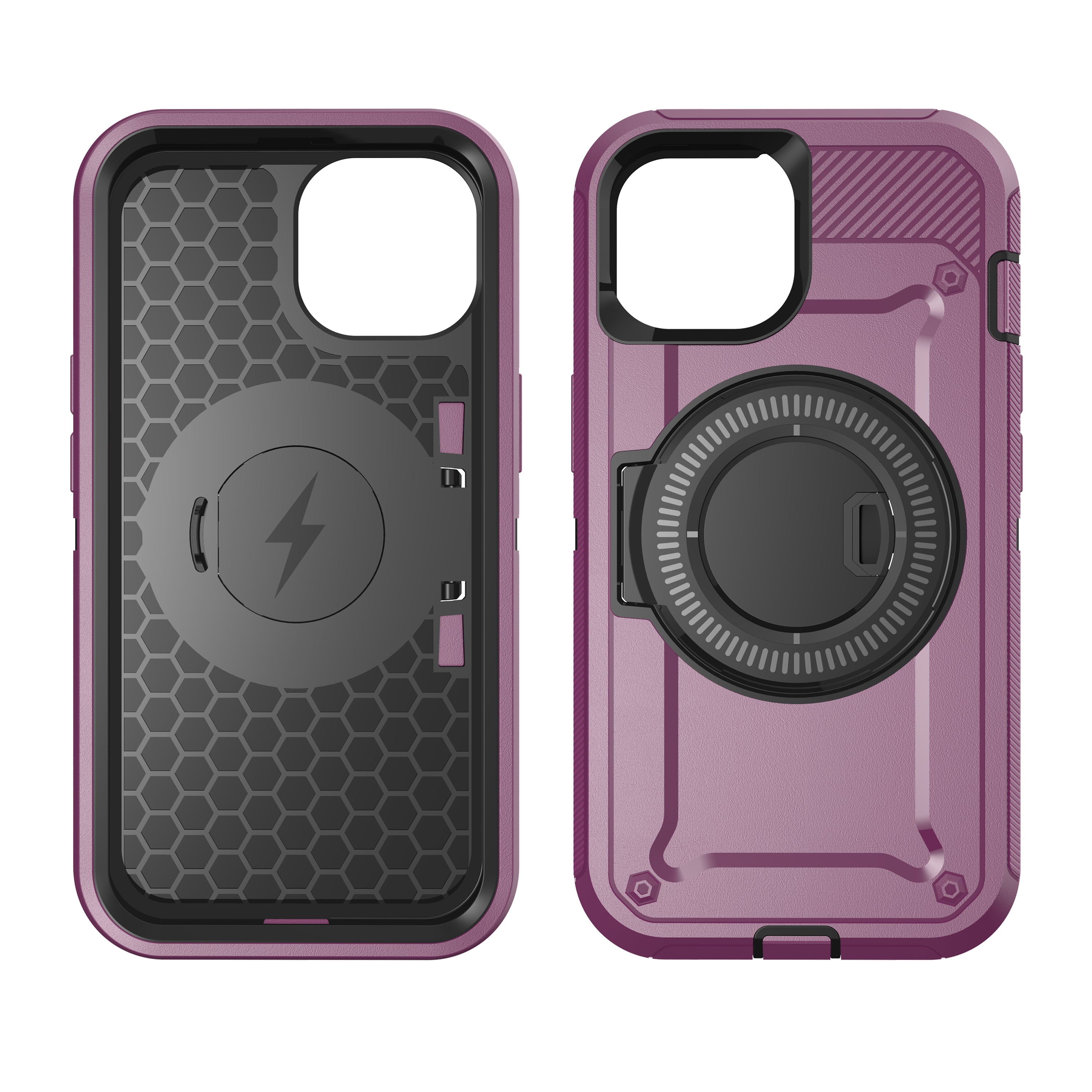 iPhone 15 Wireless magnetic Finger ring buckle bracket Case