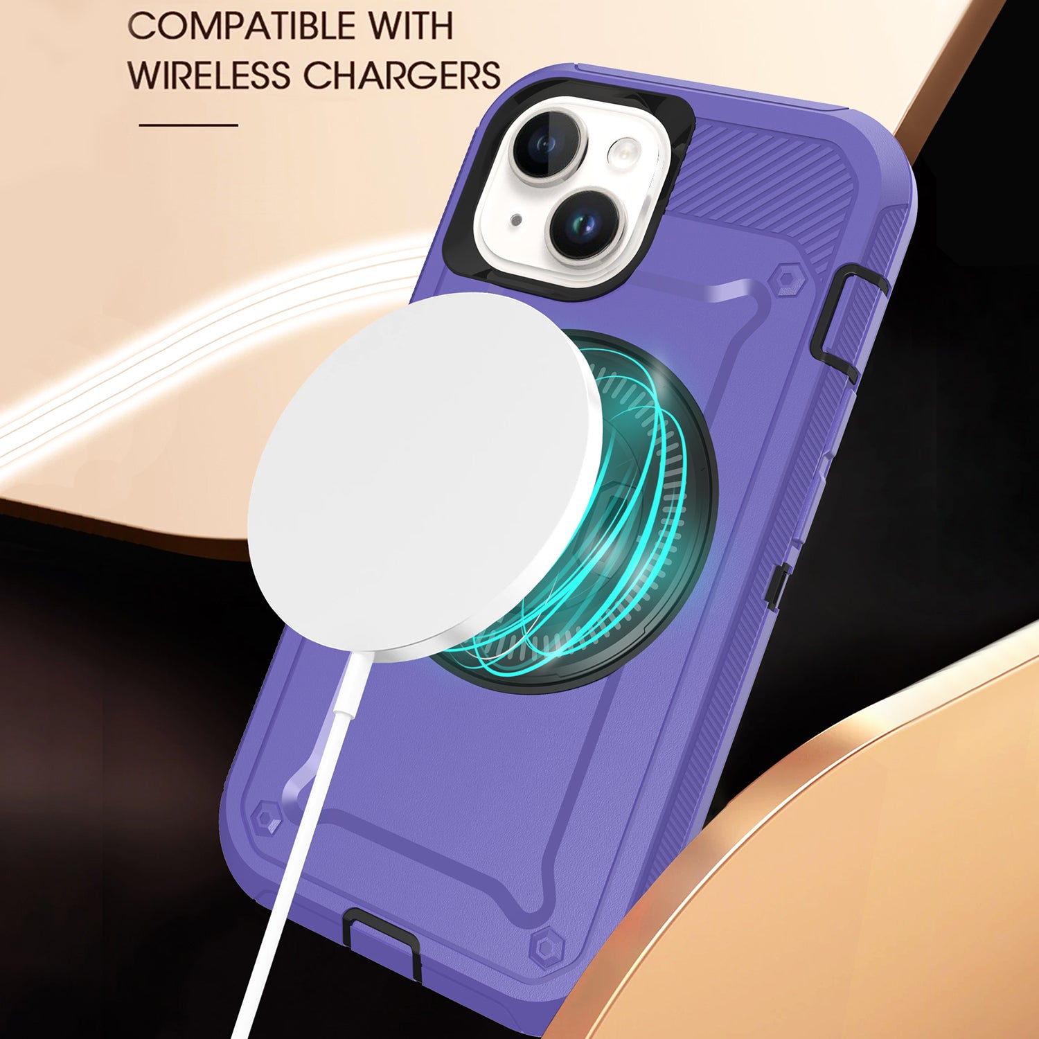 iPhone 15 Wireless magnetic Finger ring buckle bracket Case